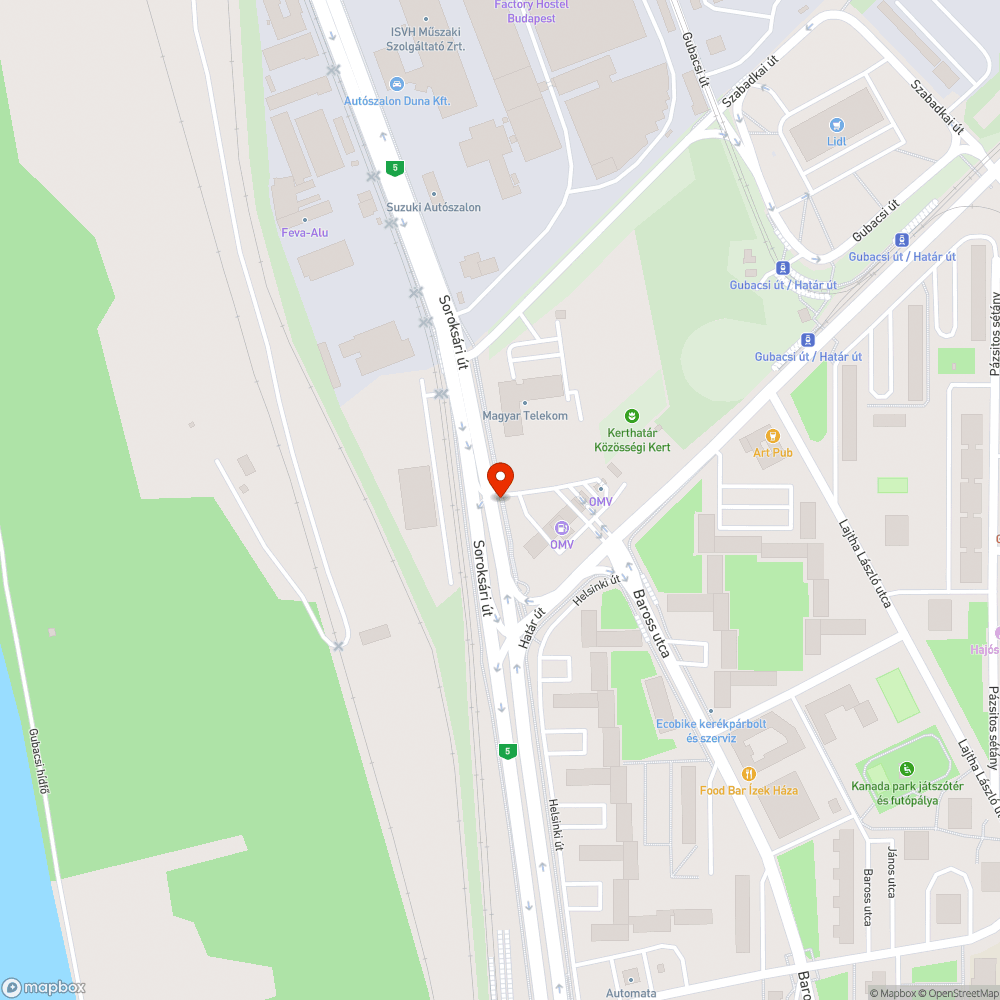 Lekopott zebra és bicikli út bejelentés helye