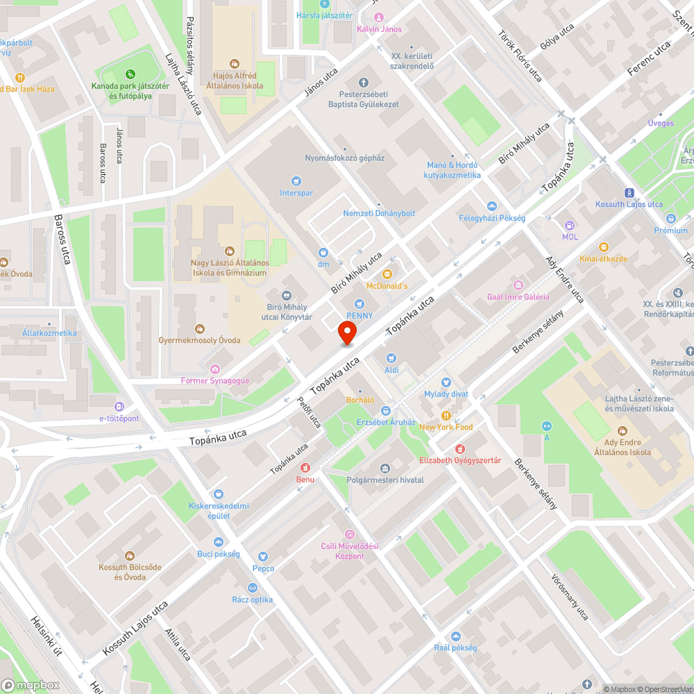 Hiányzó tábla bejelentés helye