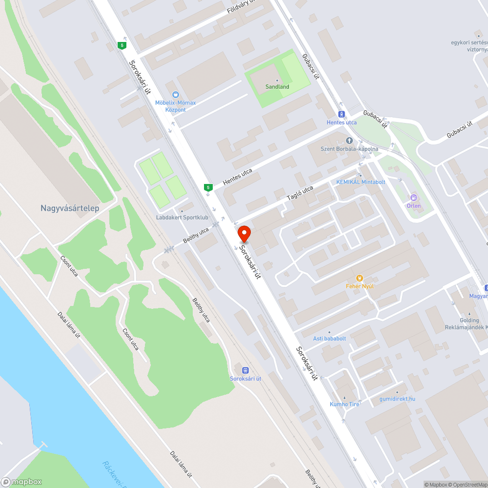 Törött pad bejelentés helye