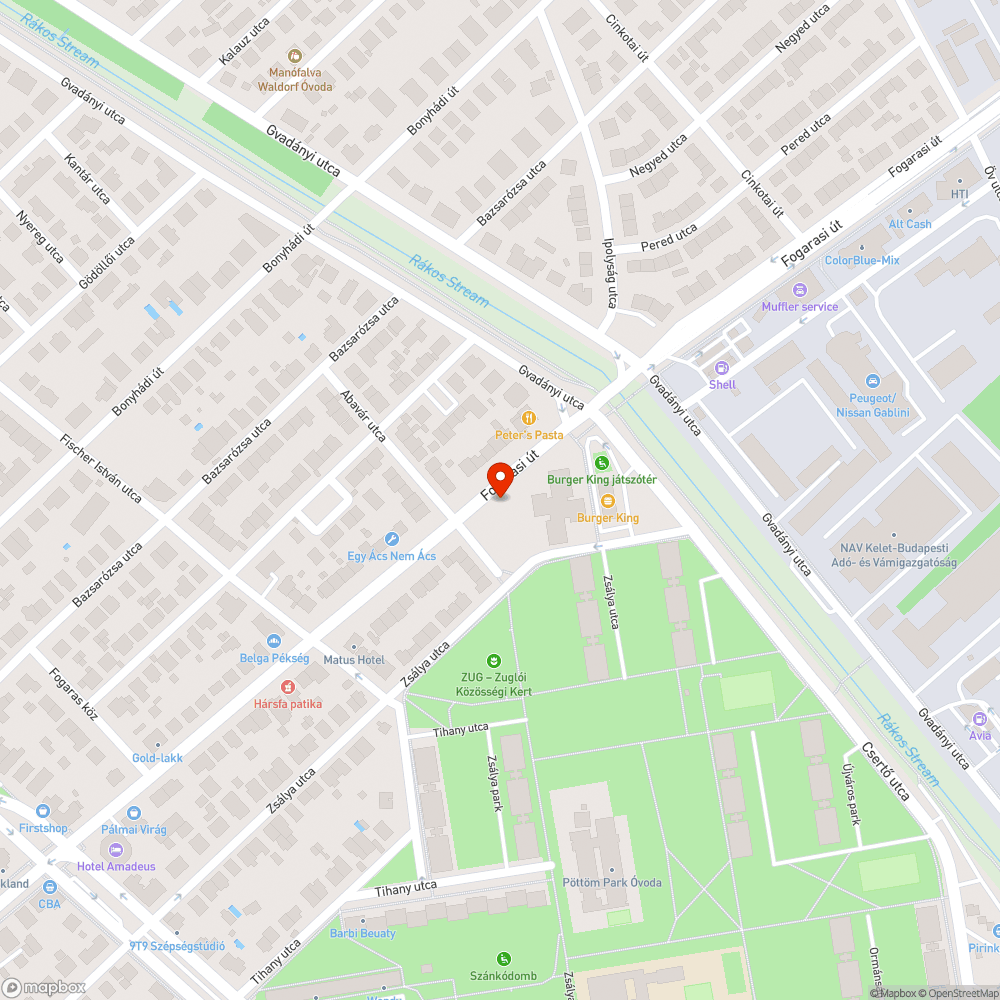 Fogarasi út rossz állapota bejelentés helye