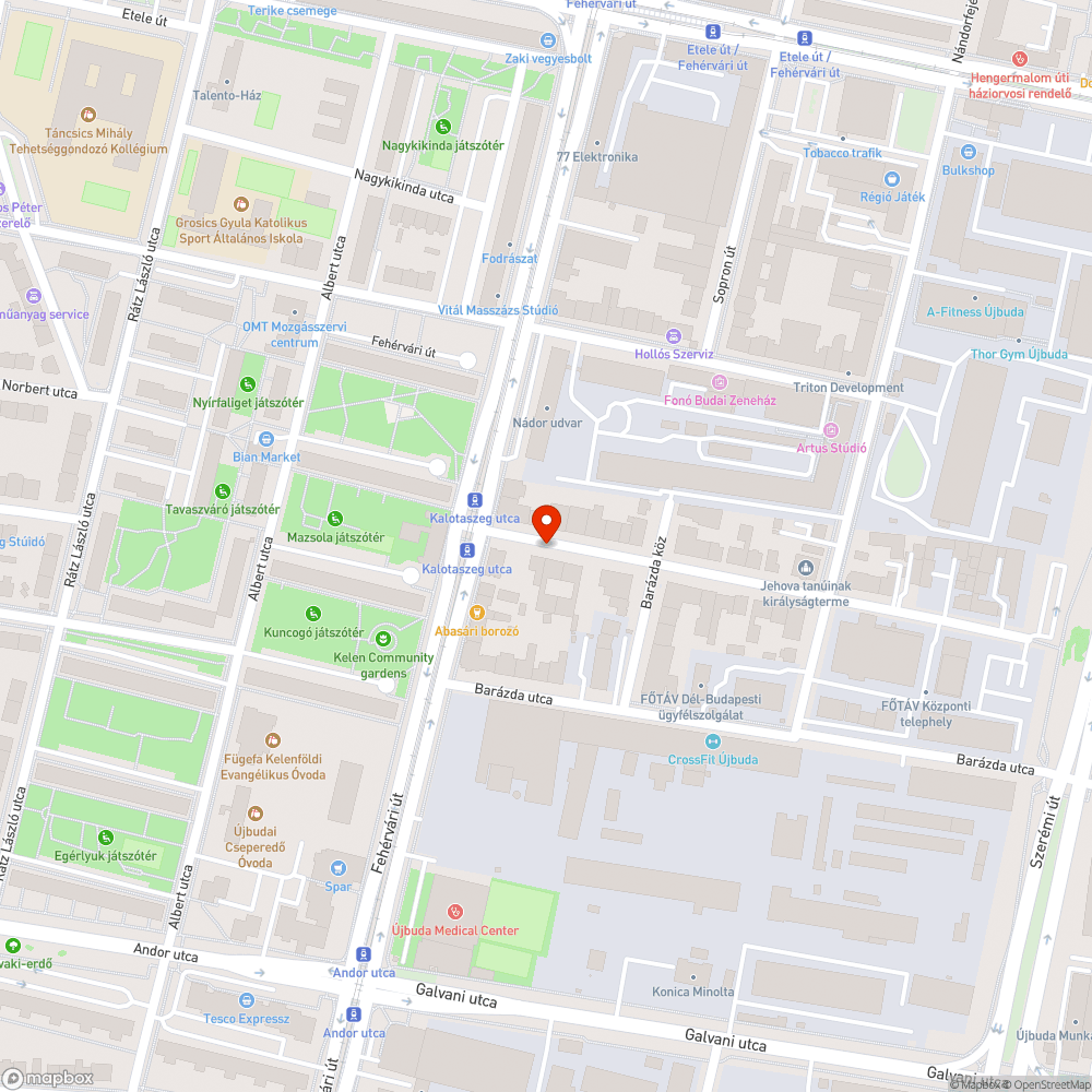 Kátyúk a Kalotaszeg utcában bejelentés helye