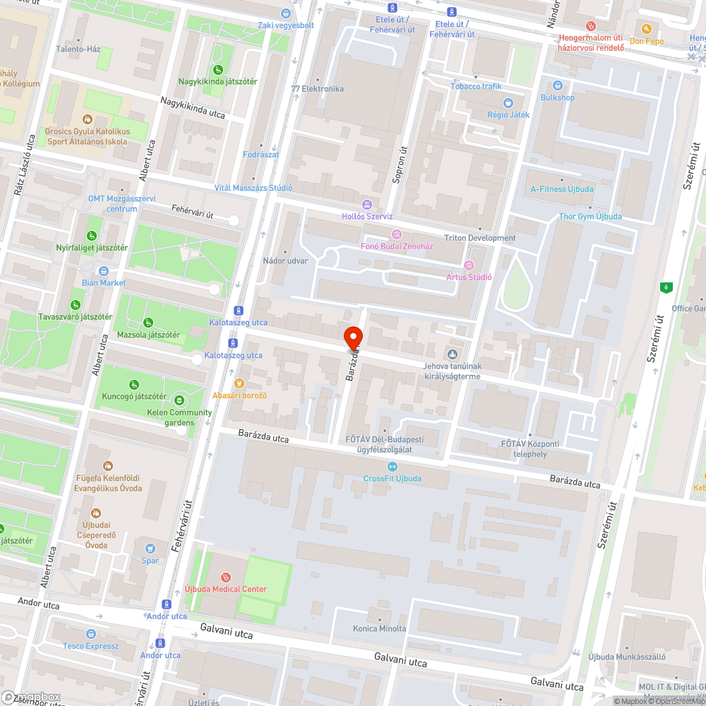 Kátyúk a Kalotaszeg utcában bejelentés helye