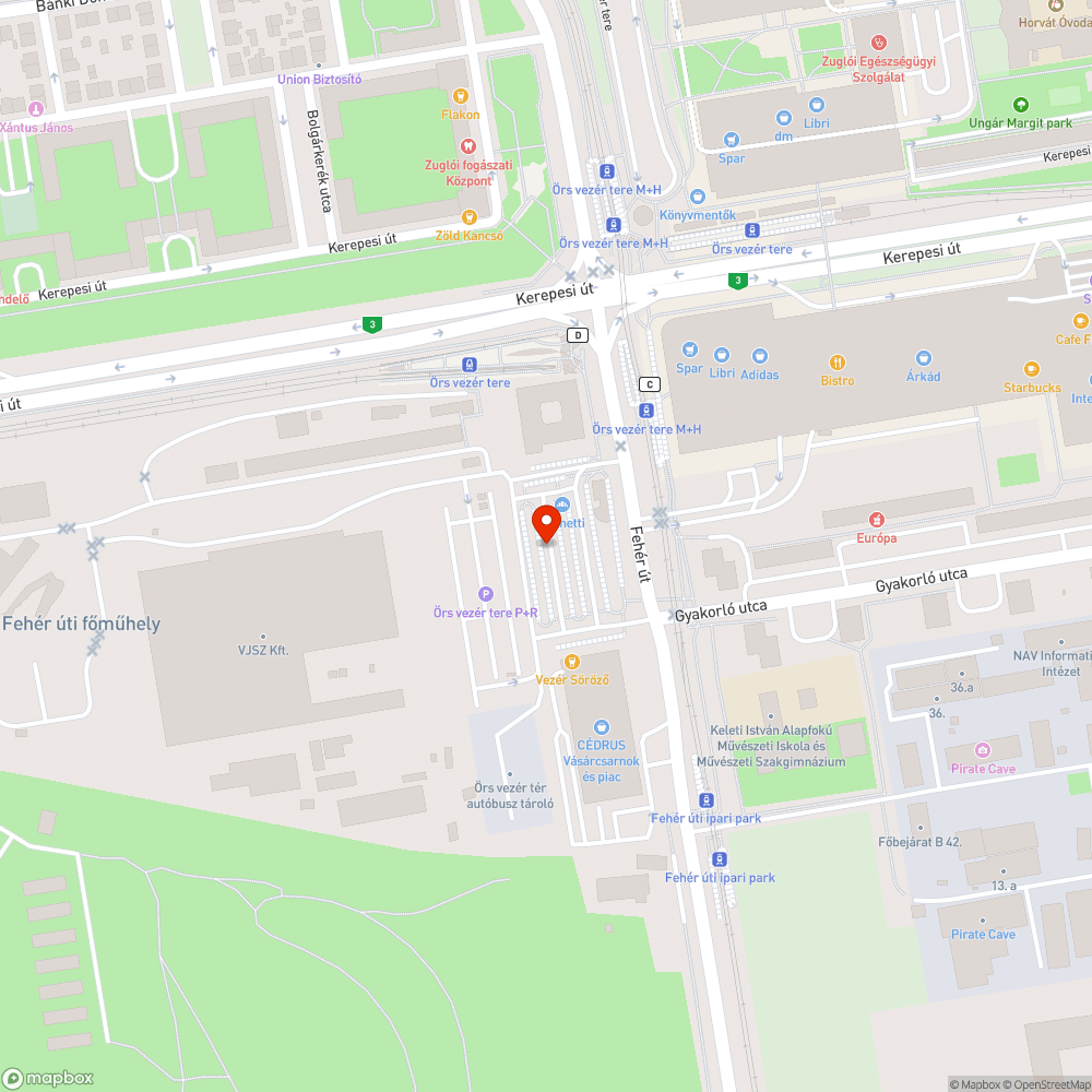 Örs vezér tere Fehér úti autóbusz végállomás sötét bejelentés helye