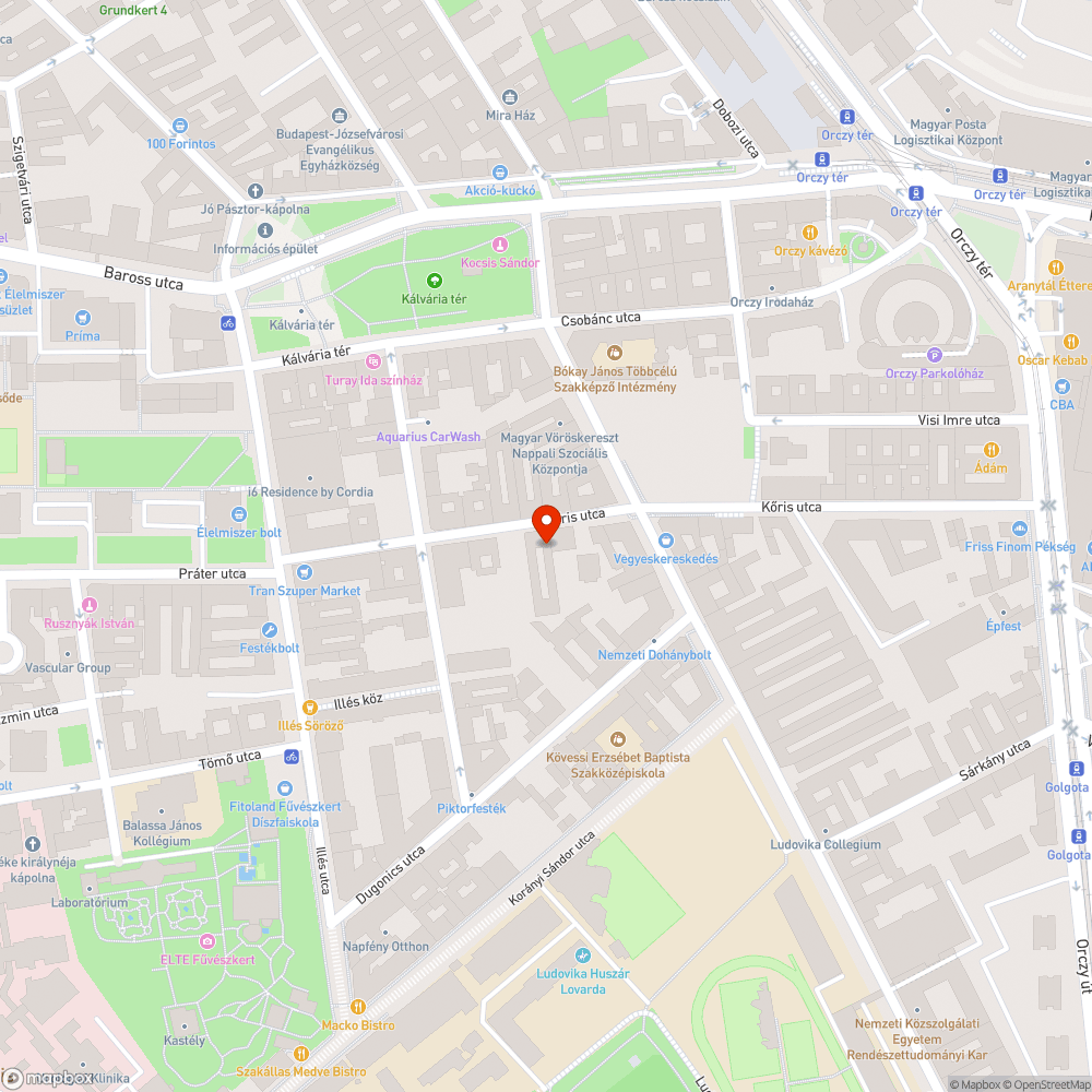 Elhagyott autó bejelentés helye