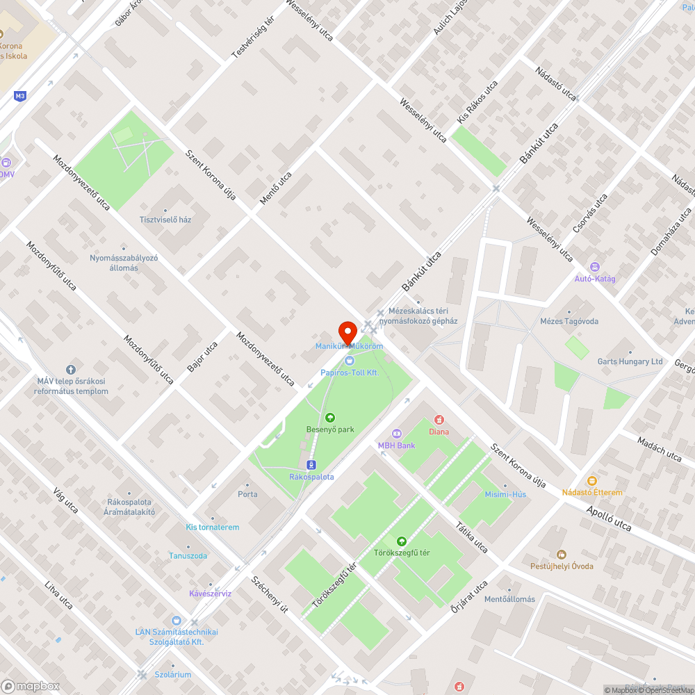 Lekopott zebra a Vasutastelep utcában bejelentés helye