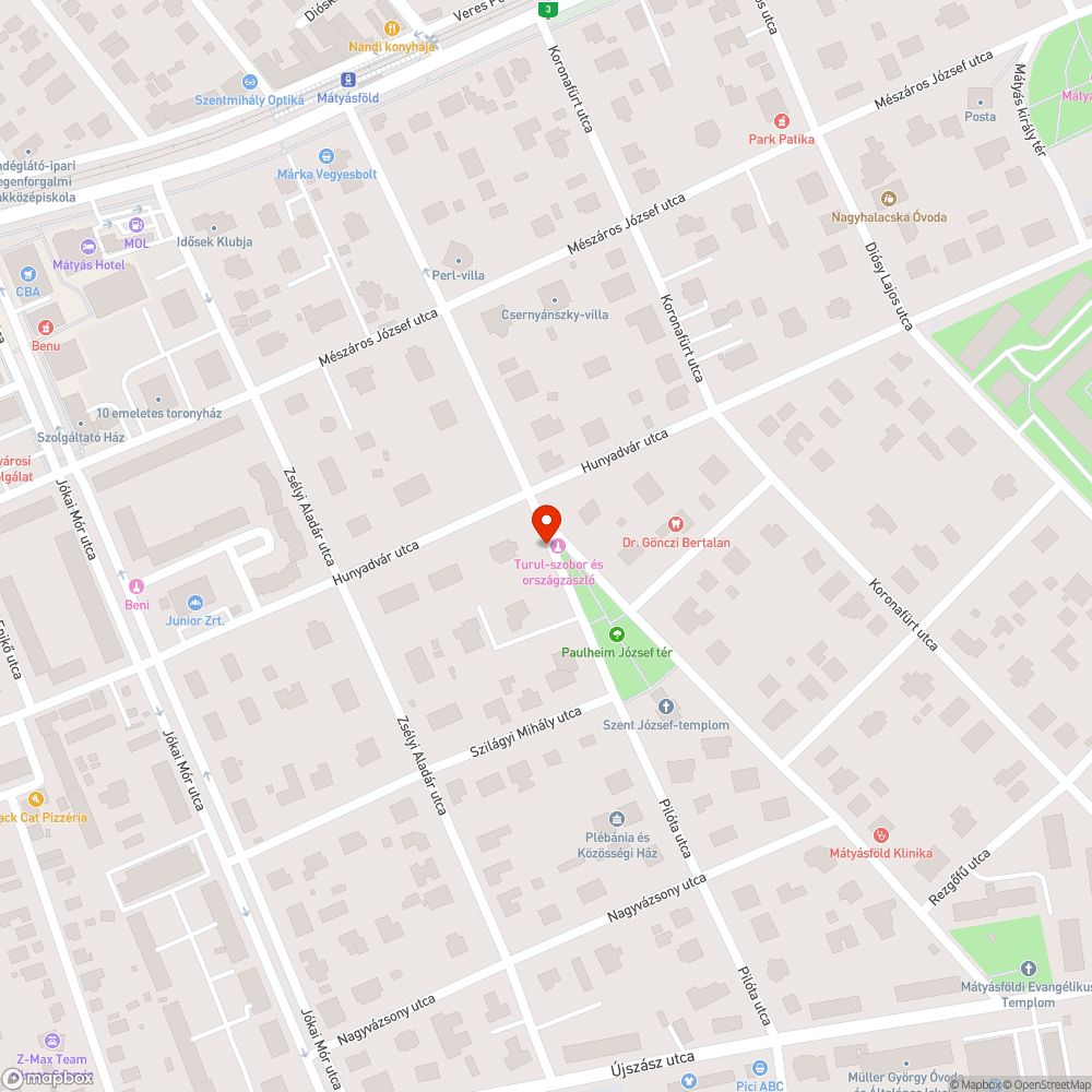 Pilóta utcai lefolyórácsok bejelentés helye