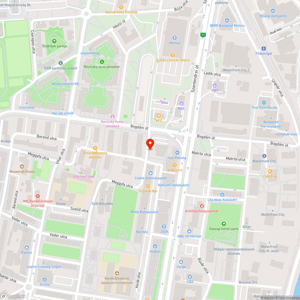 Kátyú - Kerék utca bejelentés helye