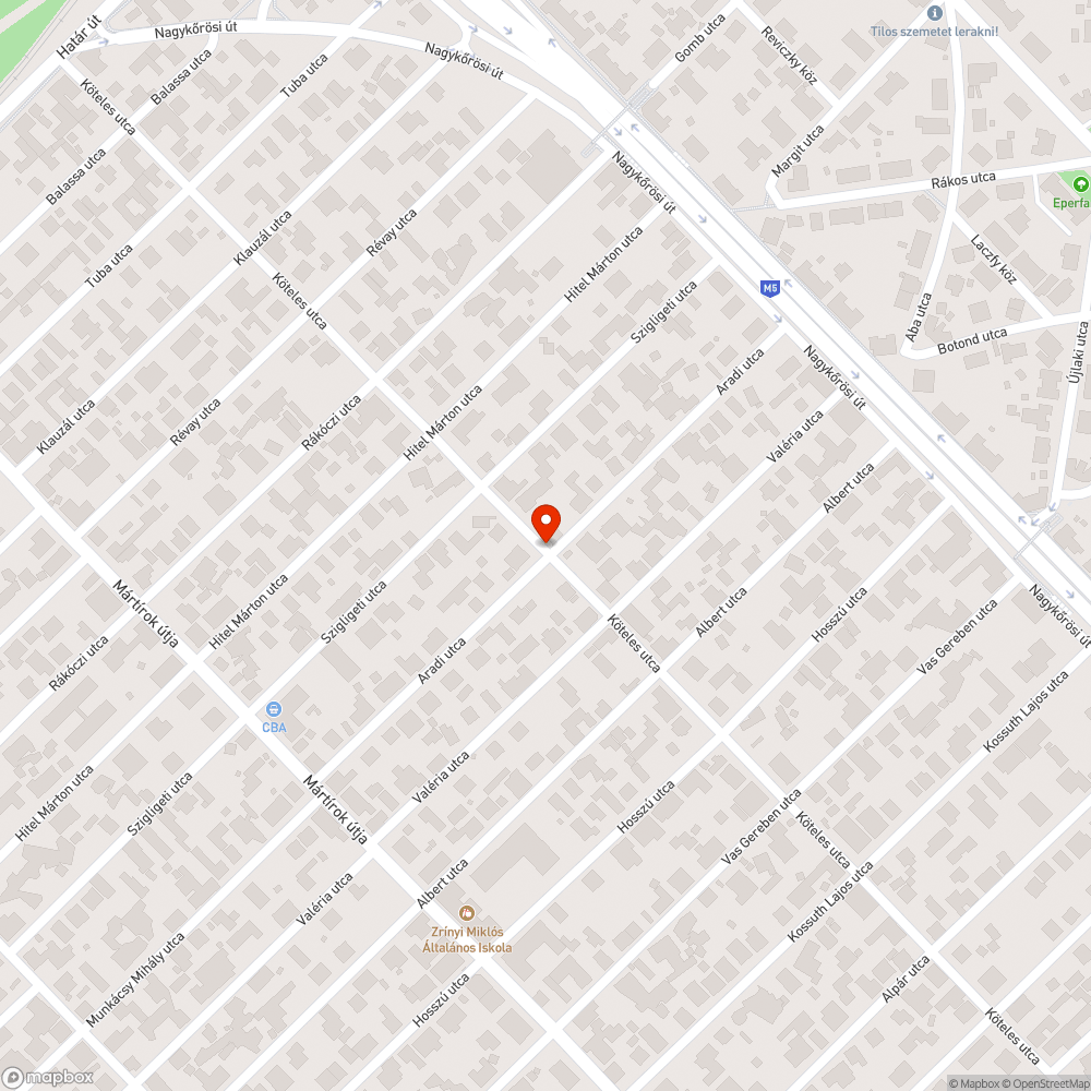 Kátyú bejelentés helye