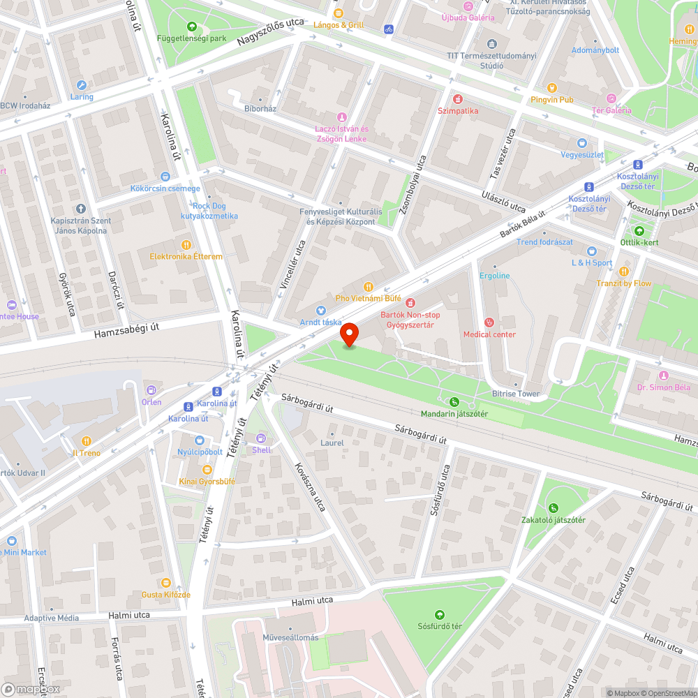 Karcsi, a betonlap bejelentés helye