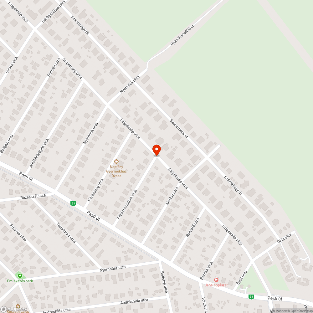 Kátyús, balesetveszélyes út bejelentés helye