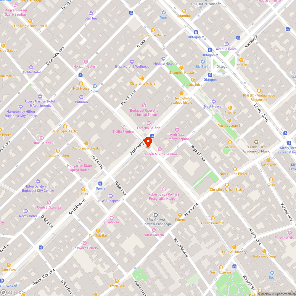 VI. kerület Nagymező utca eltört fa támaszték bejelentés helye