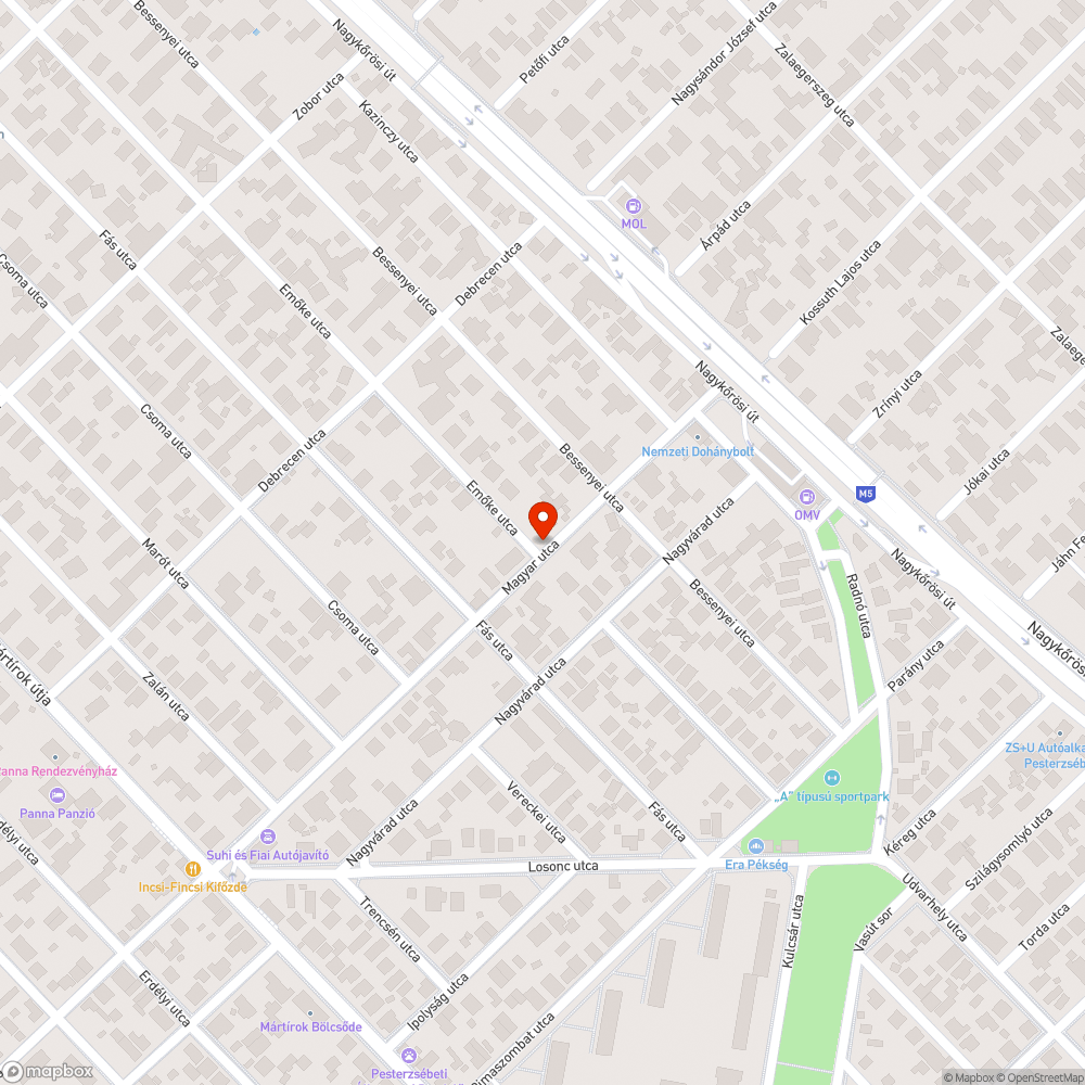 Hiányzó utcanévtábla bejelentés helye