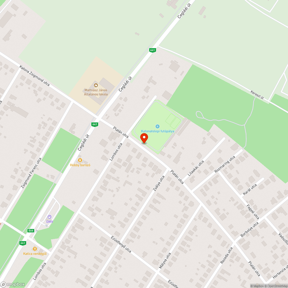 Megállóhely átnevezési javaslat - "Platán utca" bejelentés helye