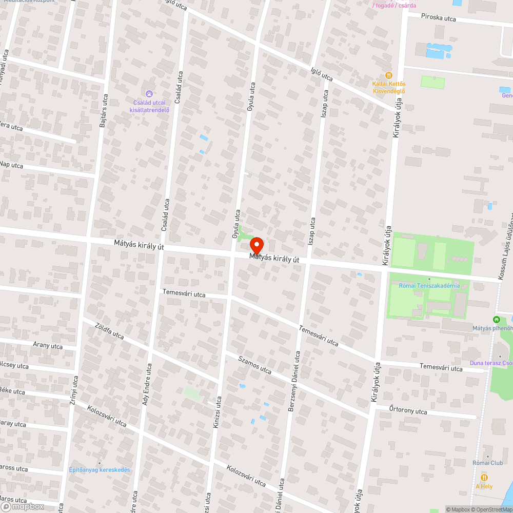 Rossz lámpa - Mátyás Király út bejelentés helye