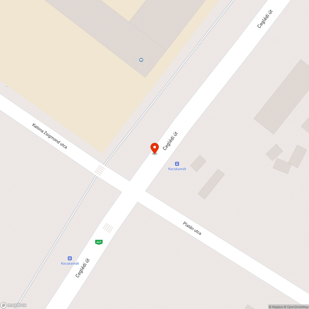 Nyomvályús kereszteződés Katonatelepen bejelentés helye