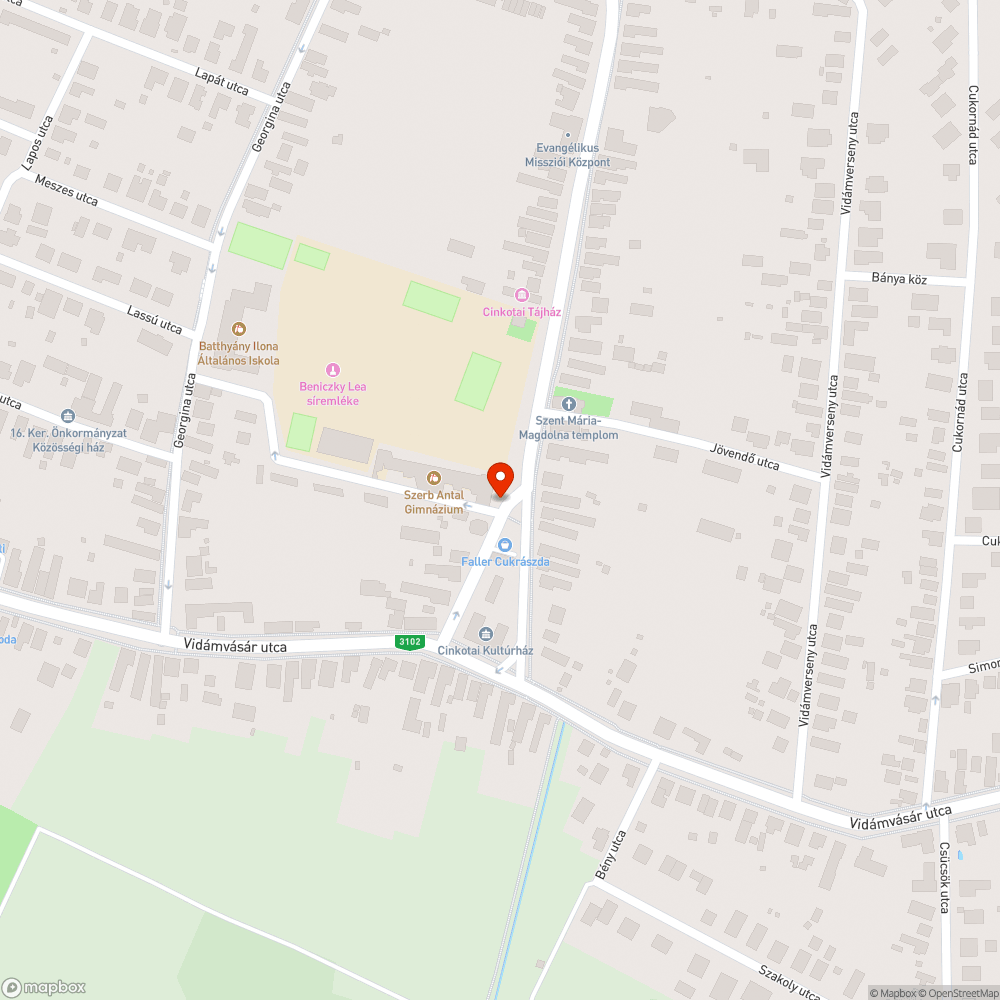 Veszélyes lyuk az úttesten bejelentés helye