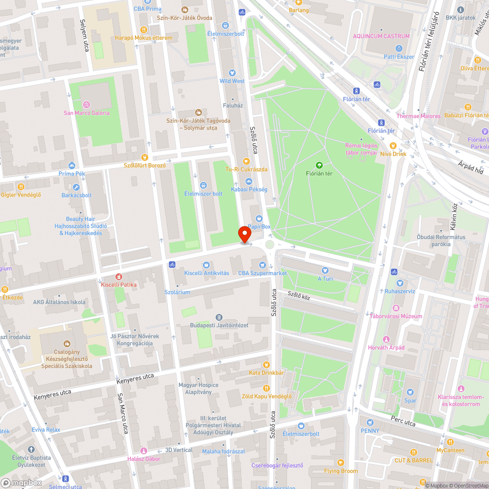 Kátyú a Kiscelli-Föld u. sarkon bejelentés helye