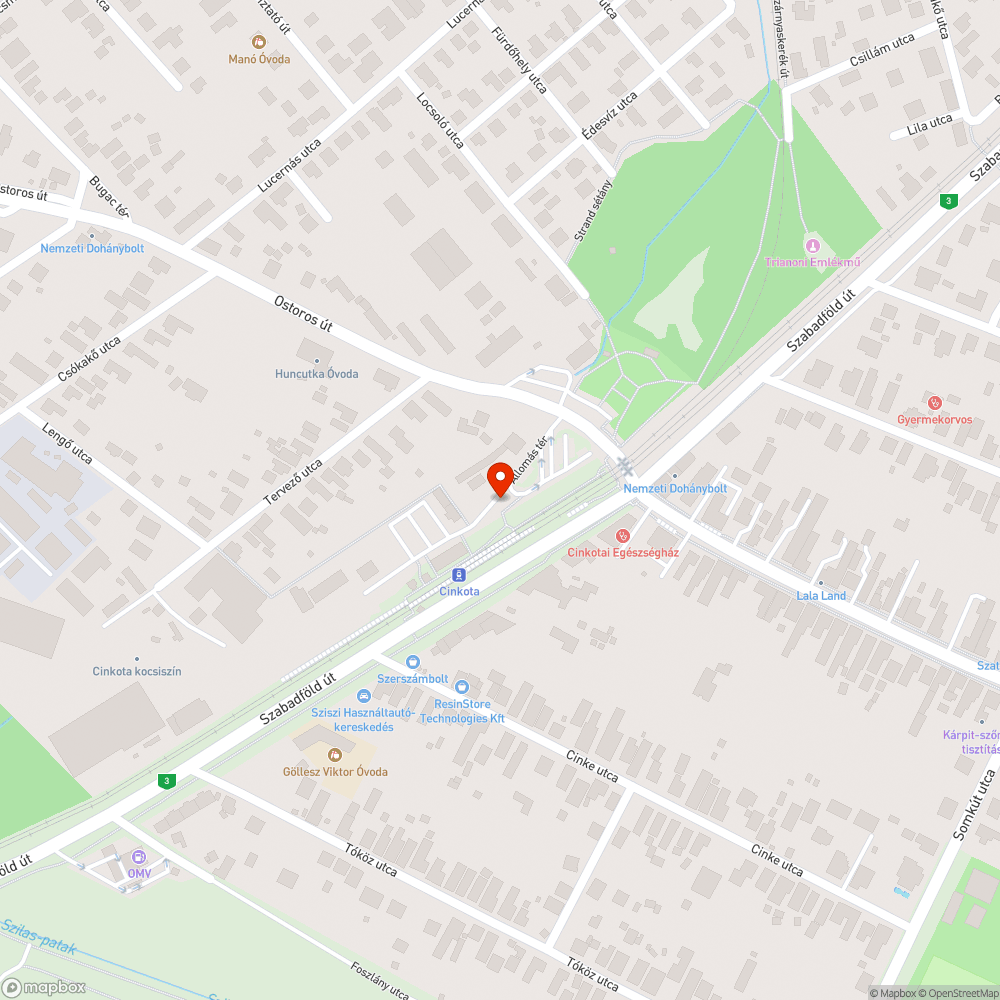 Kiszáradt fácska bejelentés helye