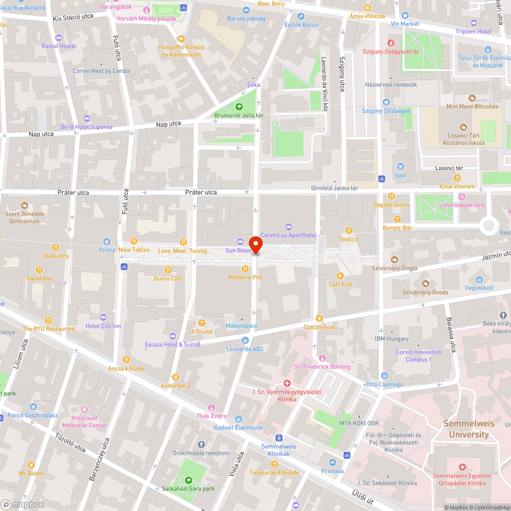 VIII. kerület Corvin sétány parkolás bejelentés helye