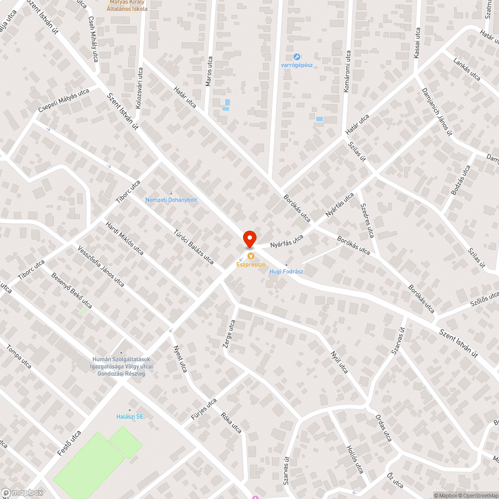 Elferdült tábla Martinyász utca bejelentés helye