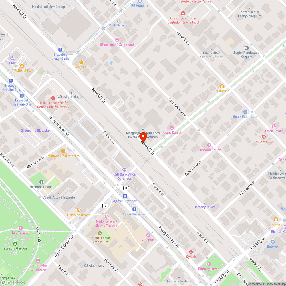 Mexikói úti gyomtenger bejelentés helye