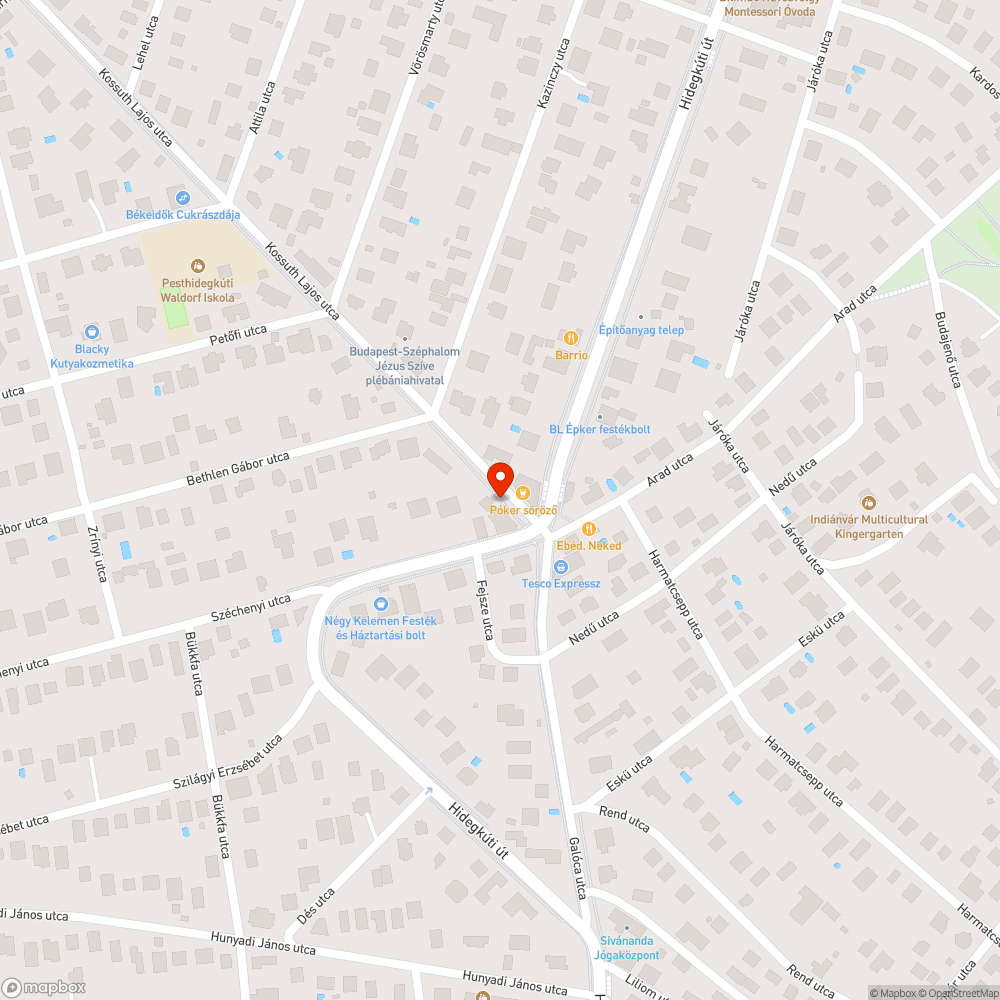 Gyanús jármű bejelentés helye