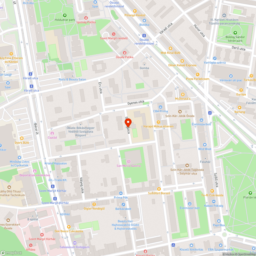 Letört faágak a Selyem utcában bejelentés helye