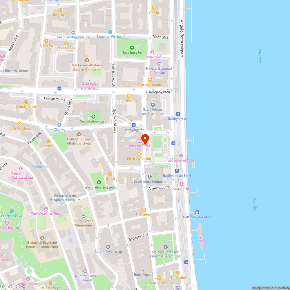 Batthyány tér grafiti bejelentés helye