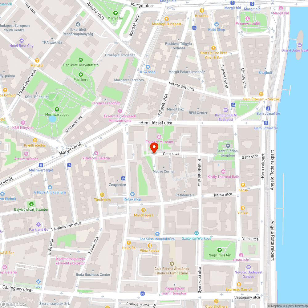 Botlásveszélyes járda bejelentés helye