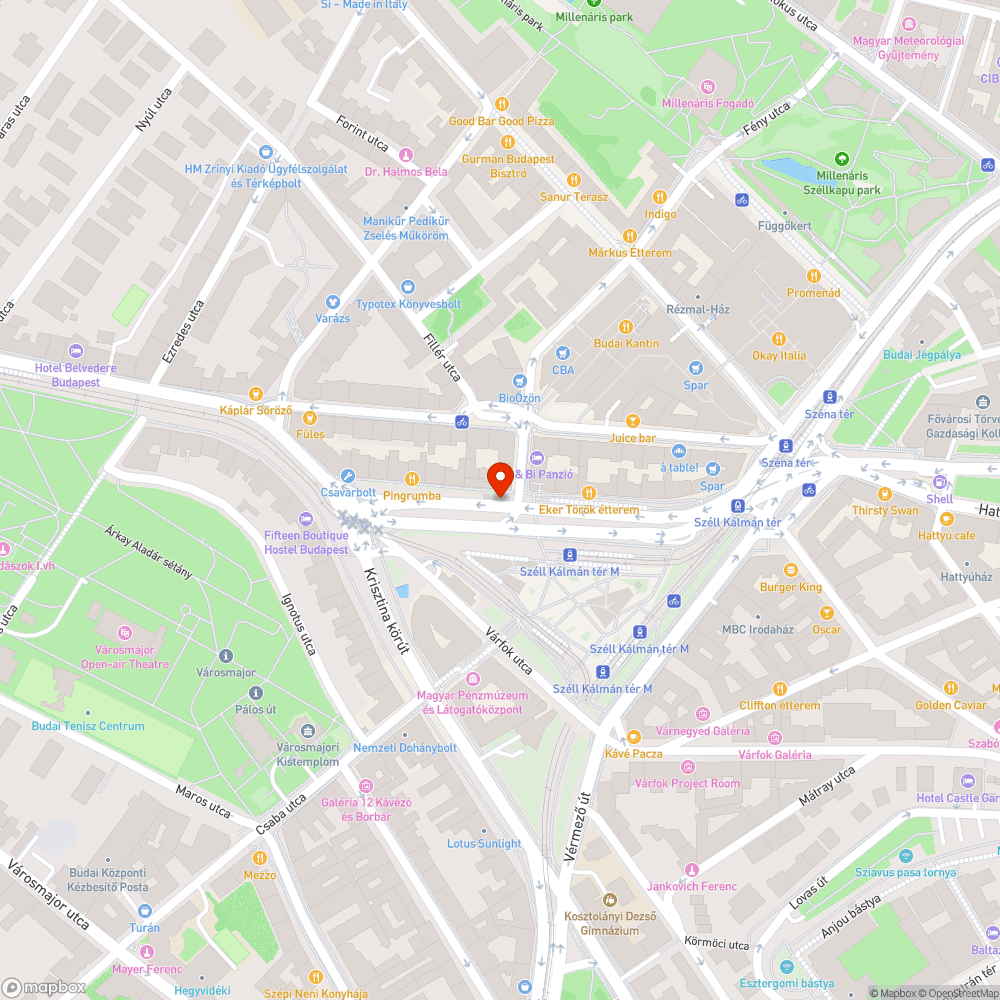 Széll Kálmán projekt - szemétgyüjtő mizéria bejelentés helye