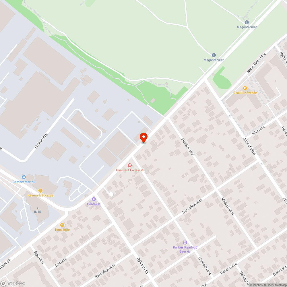 Kintfelejtett 30-as tábla bejelentés helye