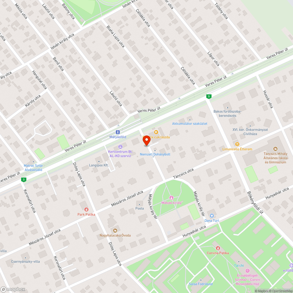 Hiányzó víznyelő fedél bejelentés helye