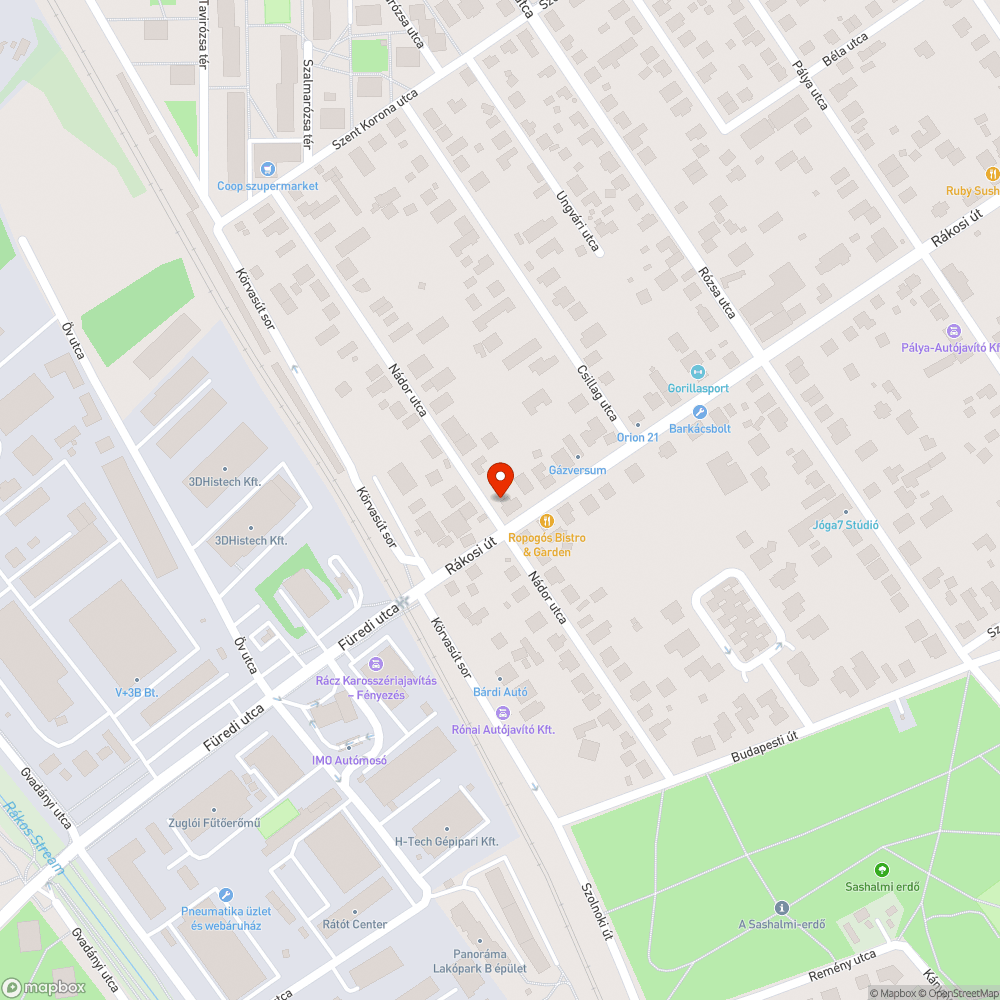 Nádor utca kátyú bejelentés helye