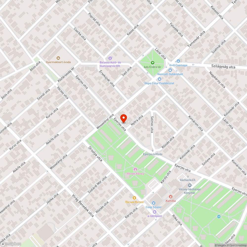 Kiszáradt fa bejelentés helye