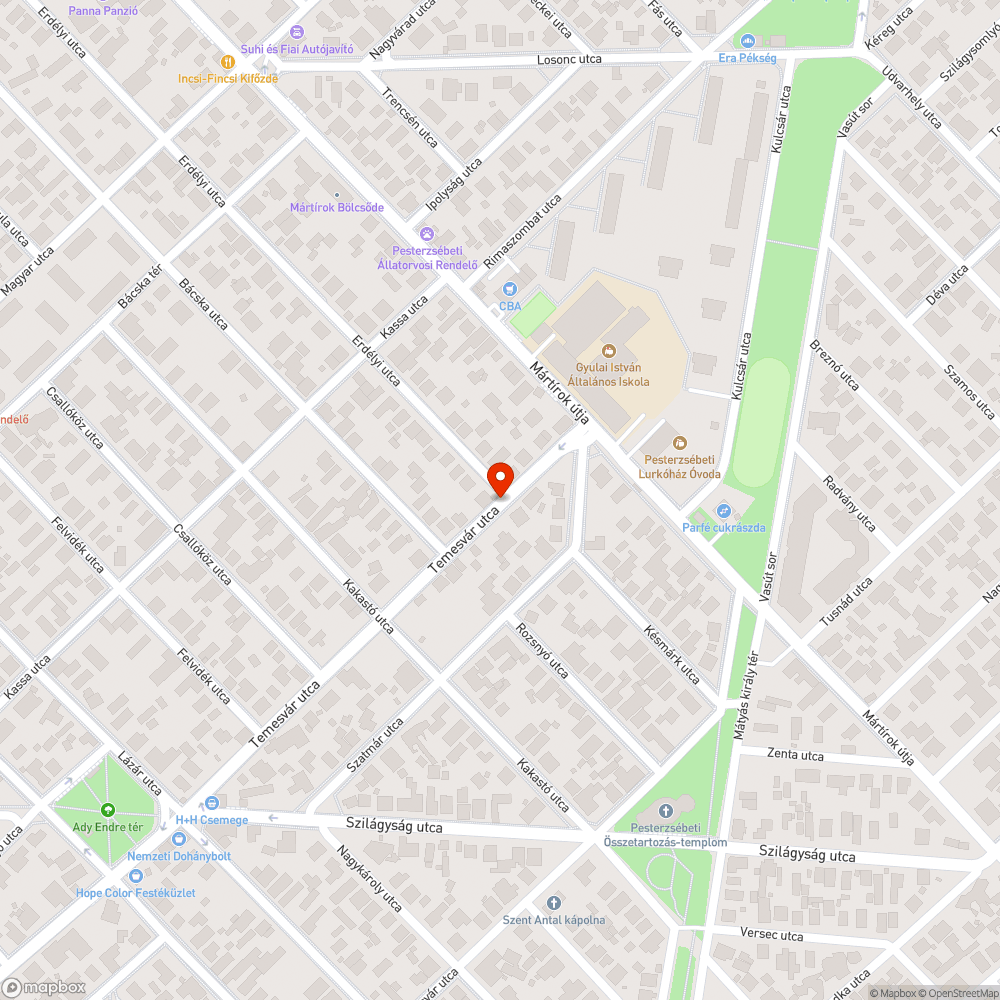 Törött utcanévtábla bejelentés helye