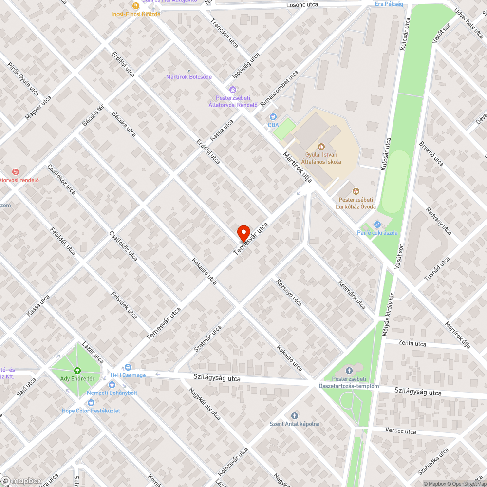 Törött utcanévtábla bejelentés helye