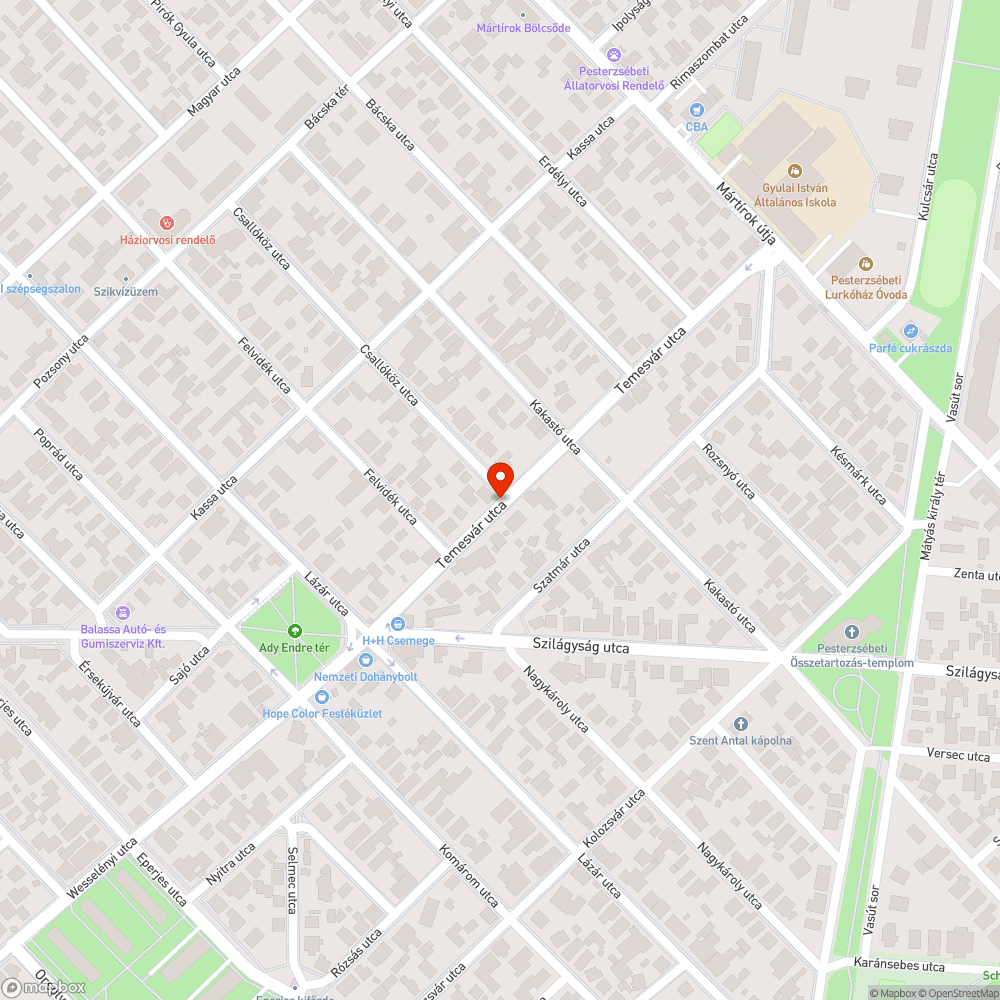 Hiányzó utcanévtábla bejelentés helye