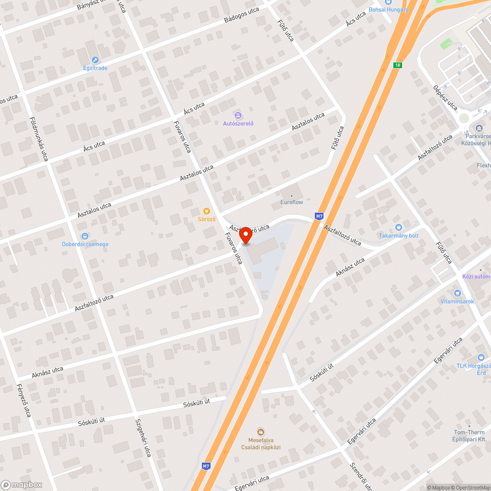 Kátyúk Érden a Fuvaros u. 14 előtt bejelentés helye