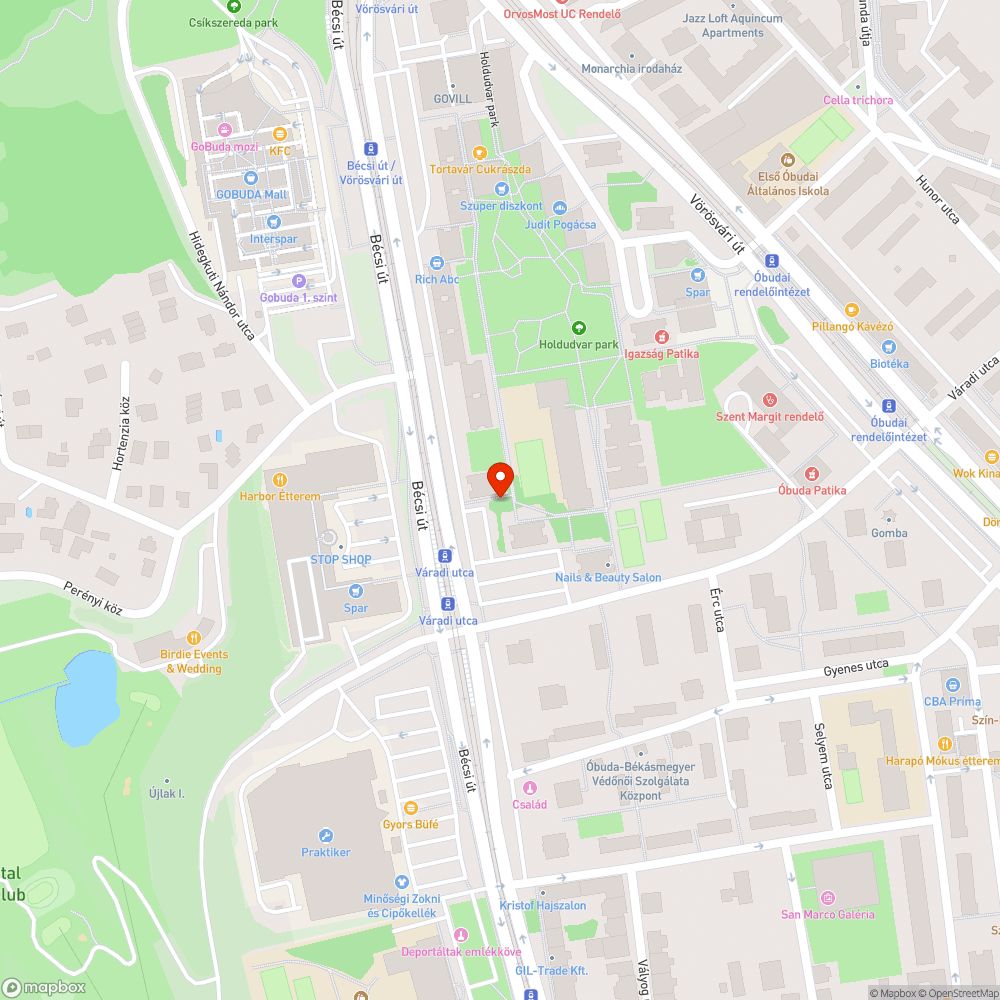 Leszakadt faág a Bécsi út mellett bejelentés helye