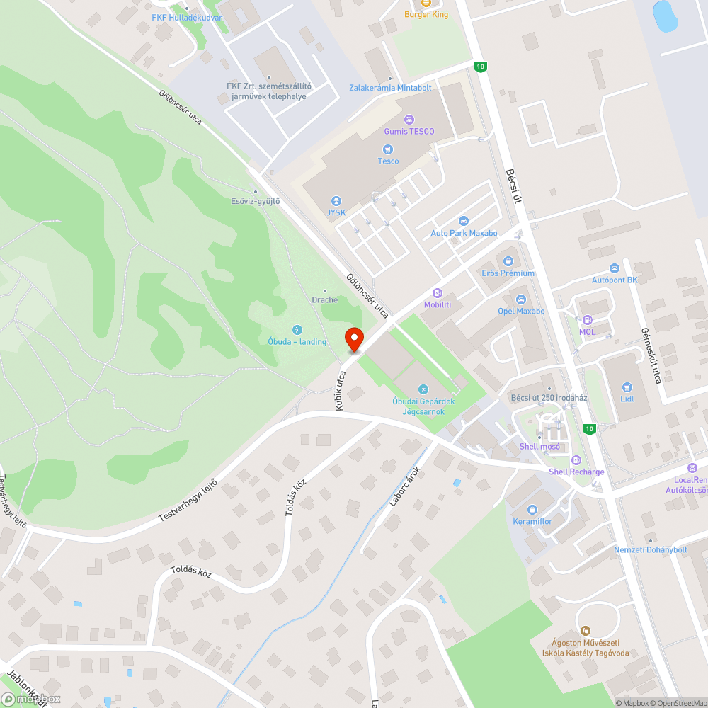 Illegálisan lerakott törmelékkupac bejelentés helye