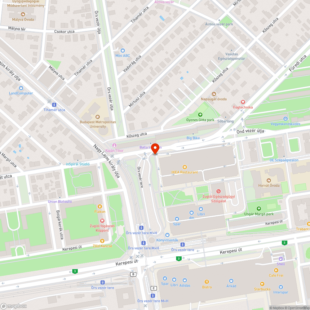 Egyenletlen járda bejelentés helye