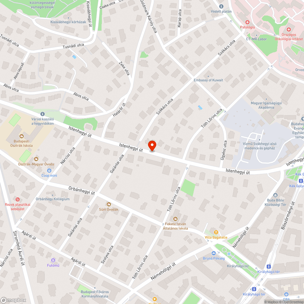 Táblahiány az Istenhegyi úton bejelentés helye