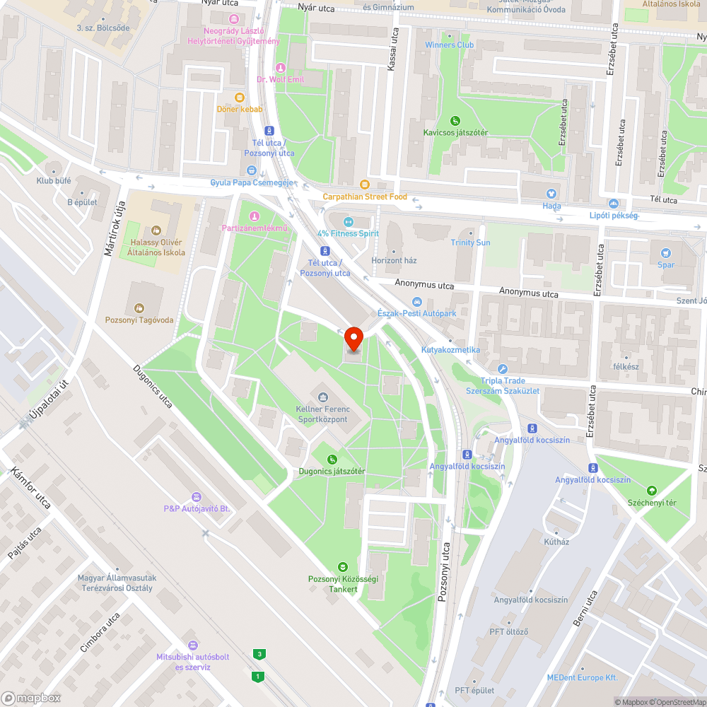 Mozgó/összetört járda elemek bejelentés helye