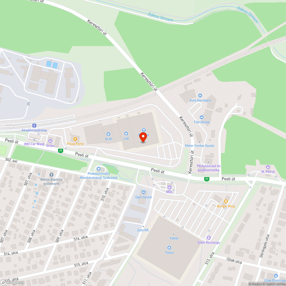 Kerékpár tároló bejelentés helye