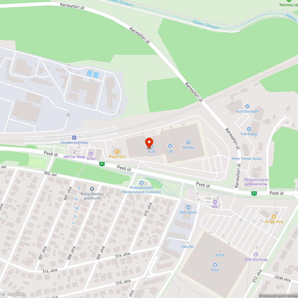 Bicikli tároló bejelentés helye