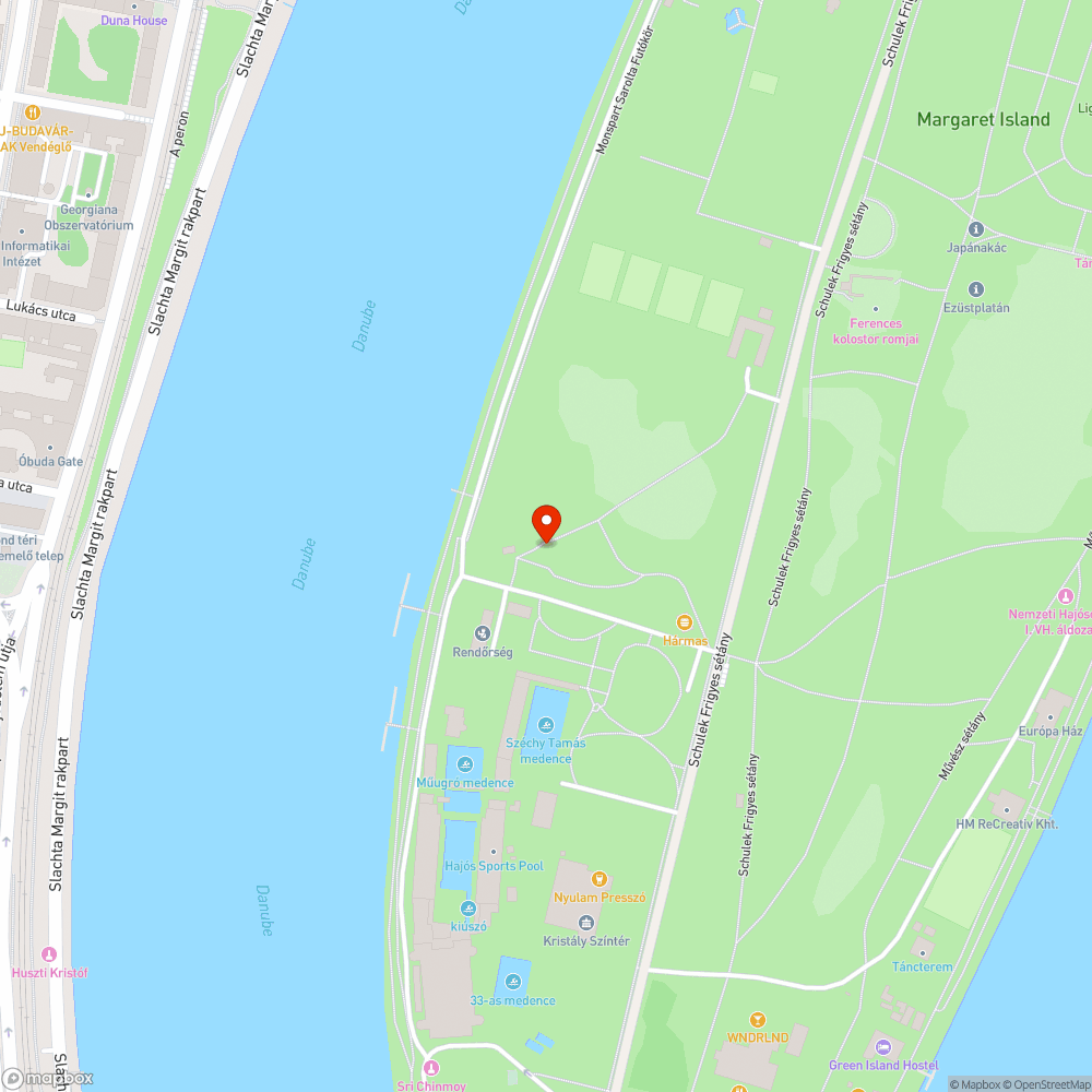 Margitszigeti futópálya bejelentés helye