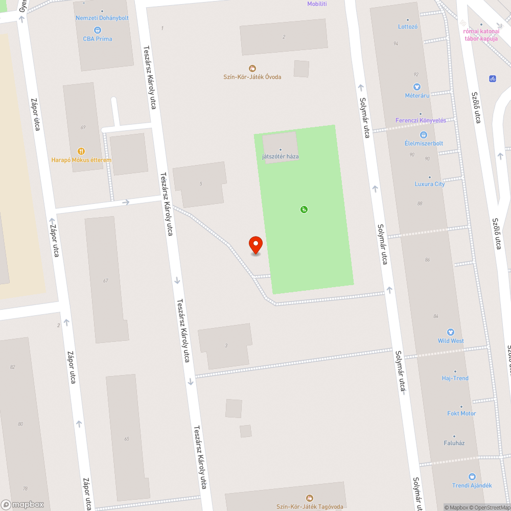 Buckás, nehezen járható járda a Máltai játszótérnél bejelentés helye