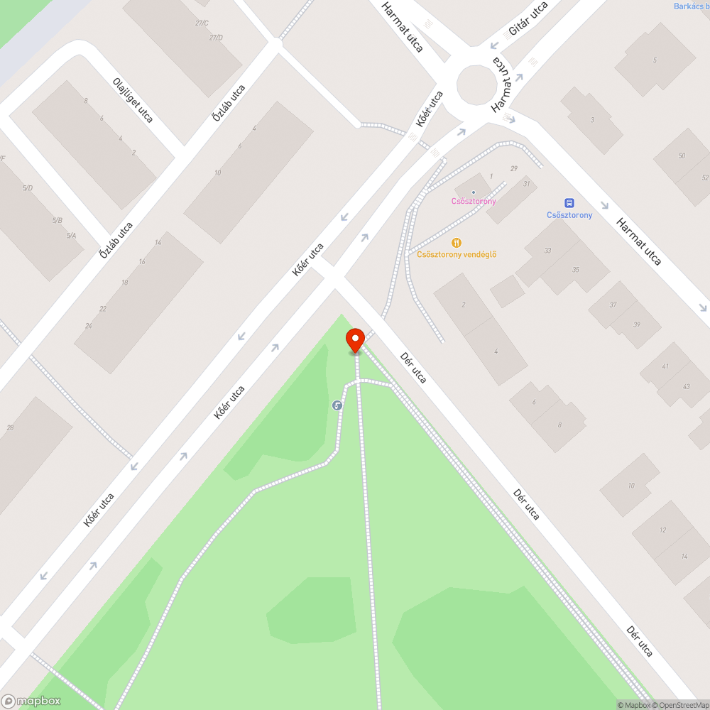 Nem világító lámpa az Óhegy parkban bejelentés helye