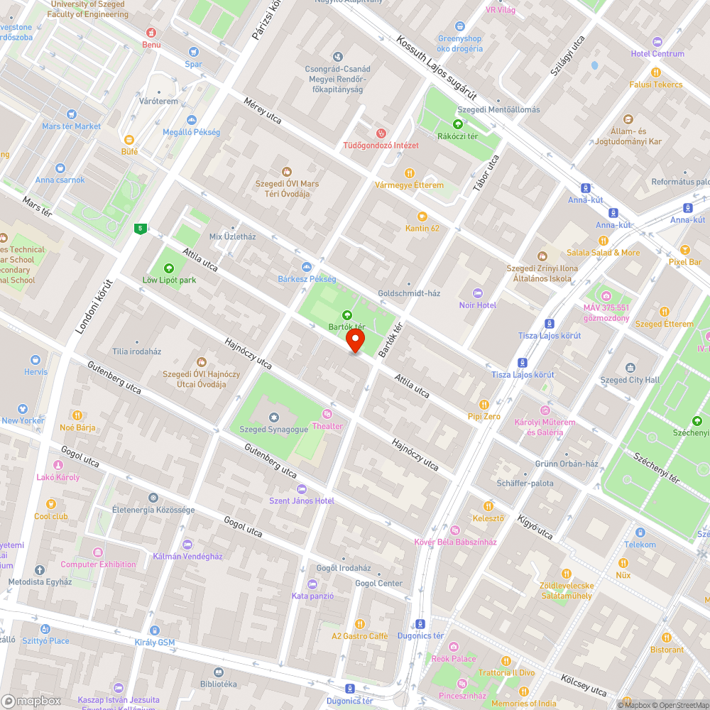 Botlásveszély a Bartók téri megállóban bejelentés helye