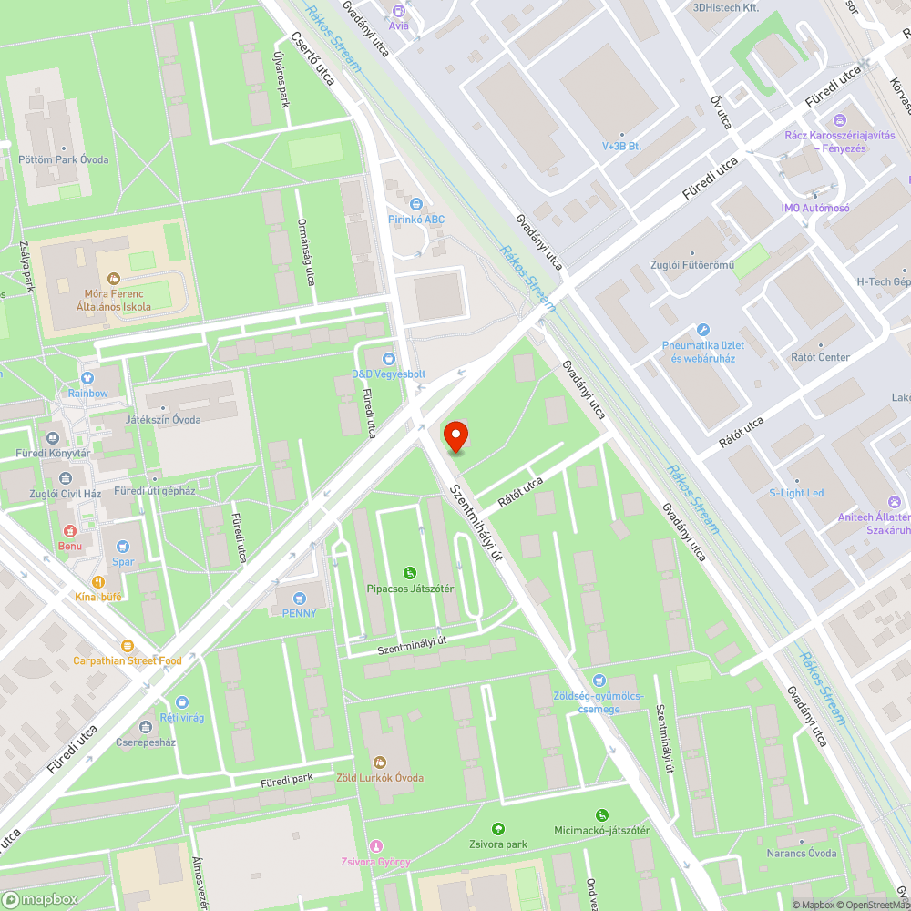 Megrongálódott utasváró bejelentés helye